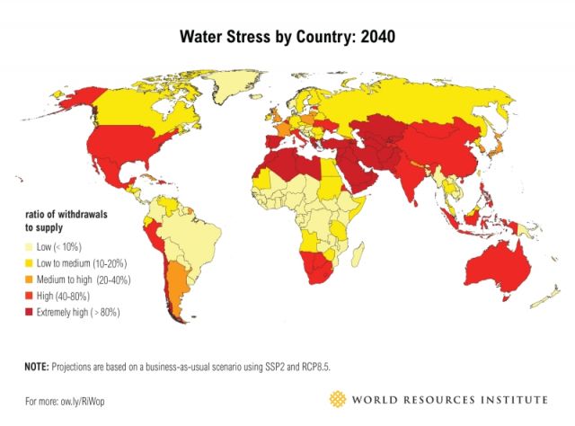 Estrés hídrico 2040