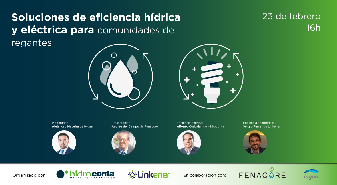 Linkener e Hidroconta organizan una jornada sobre las soluciones de eficiencia hídrica y eléctrica