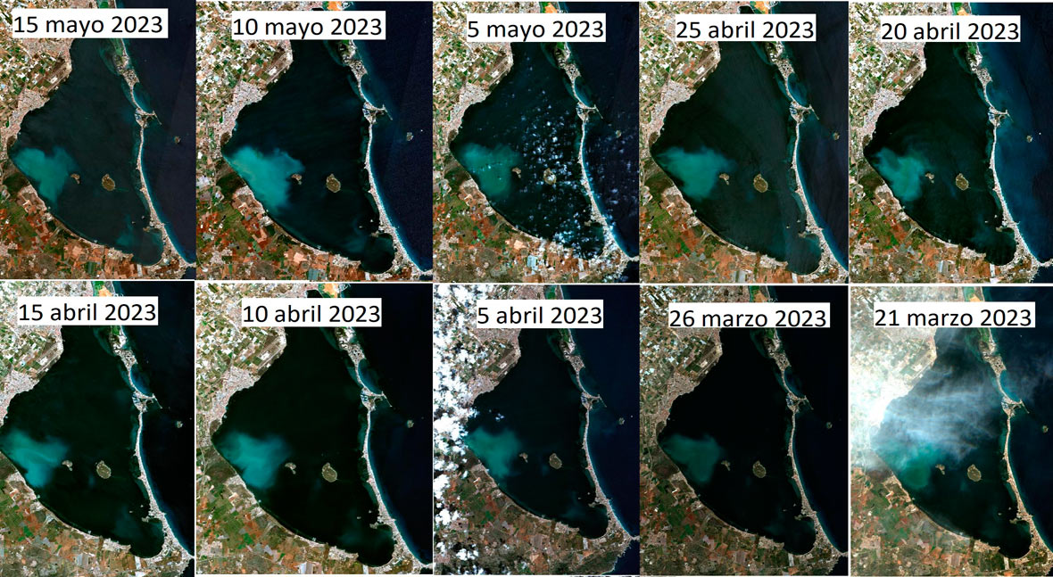 El IEO-CSIC evalúa una masa de agua blanquecina observada en el Mar Menor