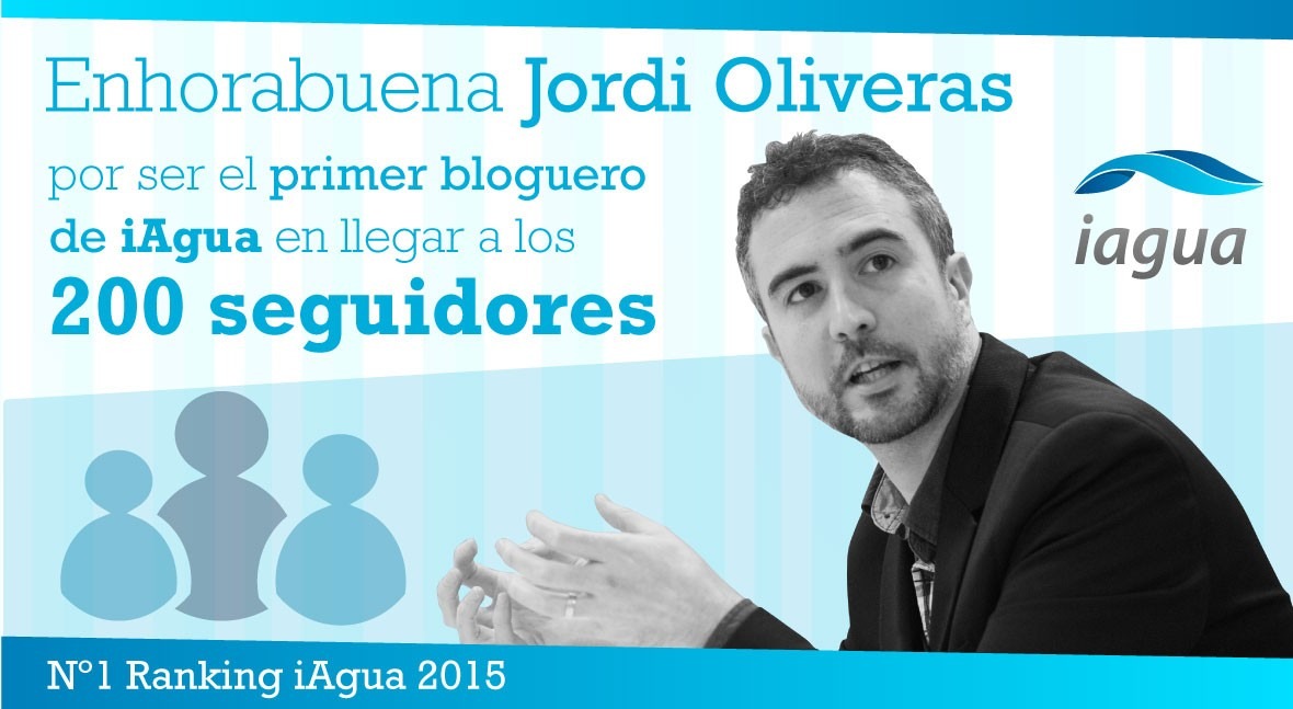 Jordi Oliveras, primer blogger alcanzar 200 seguidores iAgua