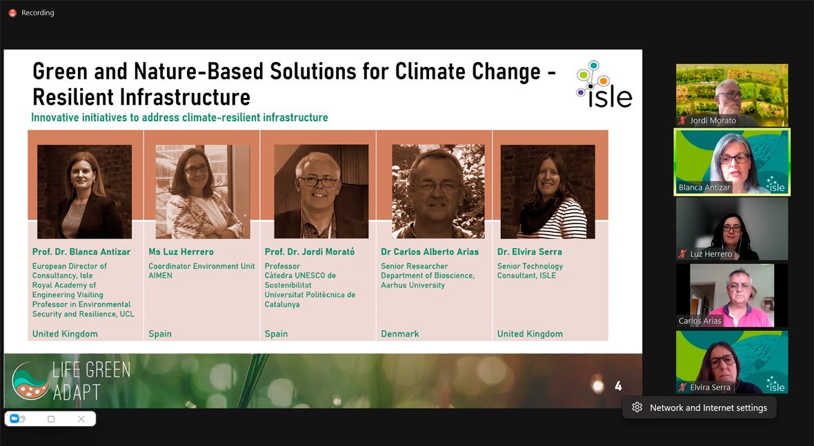 Isle Utilities organizó webinar soluciones basadas naturaleza y cambio climático