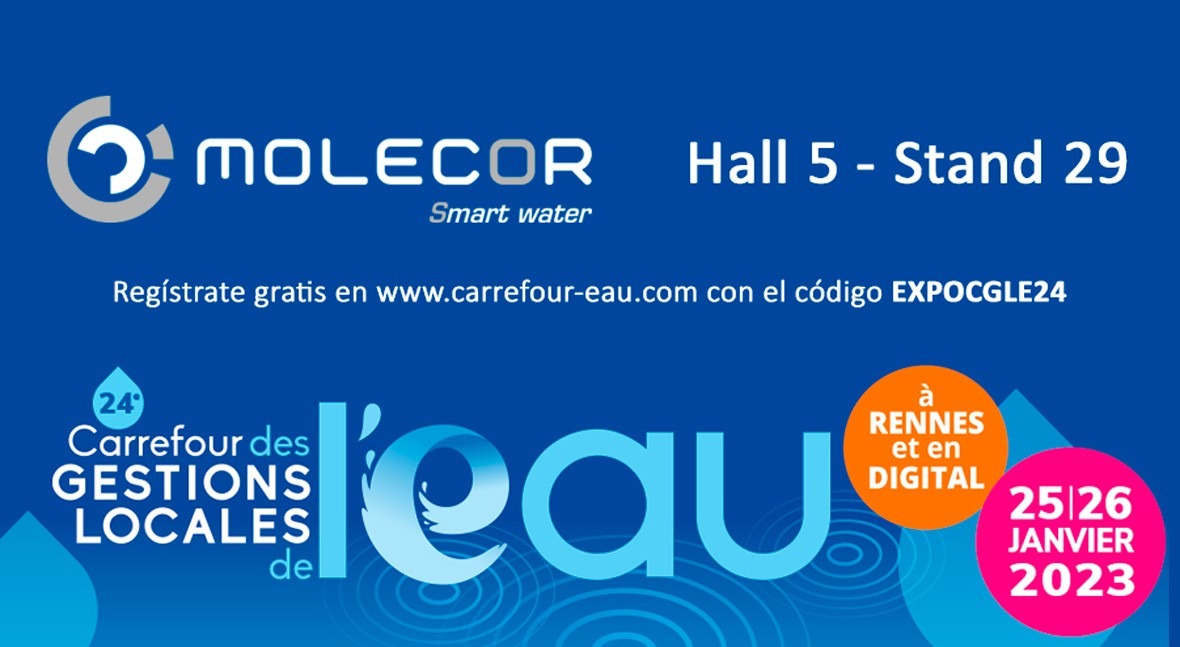 Molecor, presente 24º Carrefour Gestions Locales l’Eau 25 y 26 enero Rennes