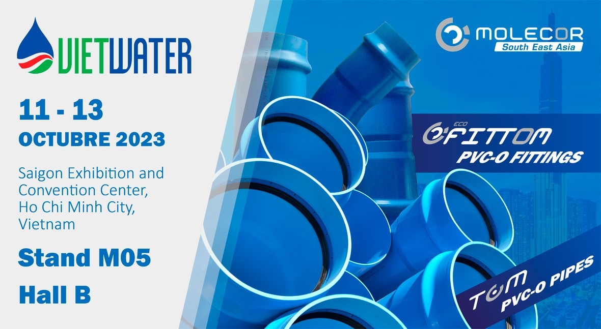 Molecor South East Asia acudirá Viet Water 2023 mostrar soluciones PVC-O