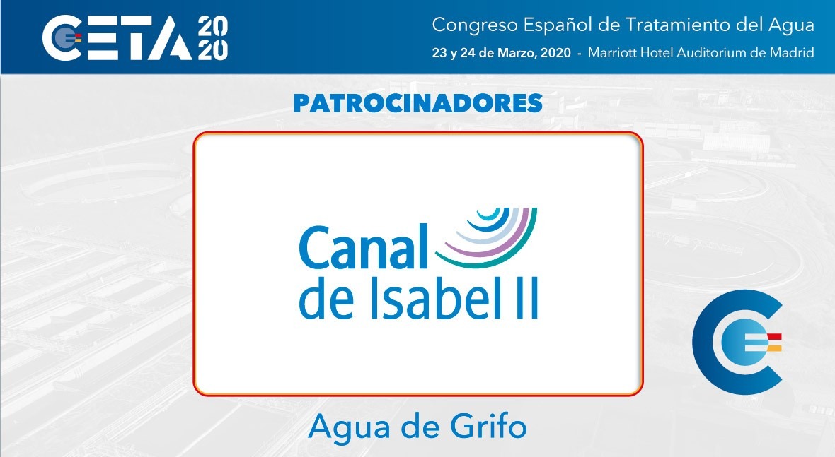 Canal Isabel II, patrocinador agua grifo CETA2020