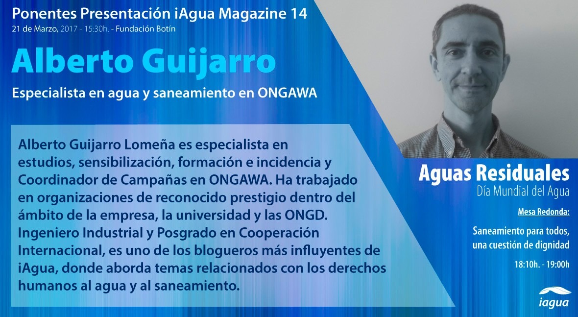 presentación iAgua Magazine 14 contará Alberto Guijarro (ONGAWA) como ponente