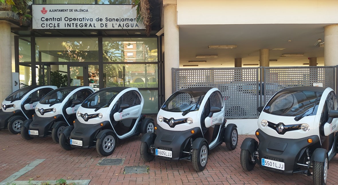 ACCIONA incorpora cinco vehículos eléctricos al Servicio Saneamiento Valencia