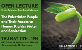 Conferencia FPSC Campus UIC BCN acceso Agua y Saneamiento Palestina