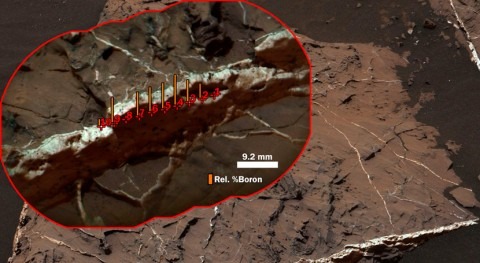 Hallado boro Marte, firma elemental agua que podría haber albergado vida