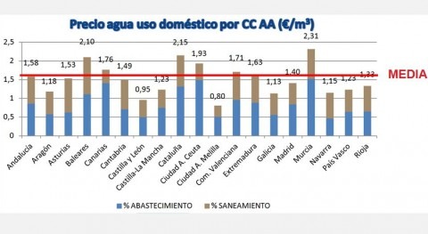 Fuente: El agua en España Estudio 2013 AEAS-AGA
