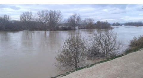 Imagen de la inundación (fuente: CH Ebro)