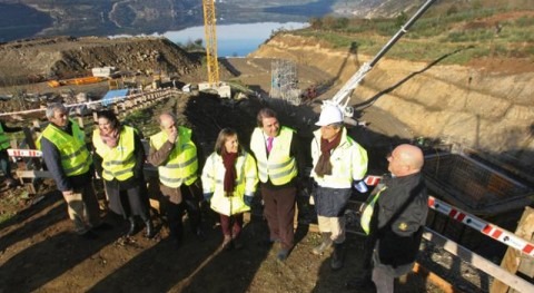 Visita de Ethel Vázquez al lago en enero (Ayuntamiento de A Coruña).