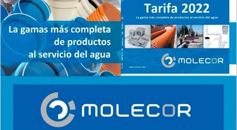 Tarifa 2022 Molecor, gama más completa productos al servicio agua