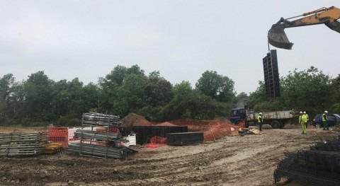 CHMS supervisa avance obras colector interceptorde Cabañas Raras