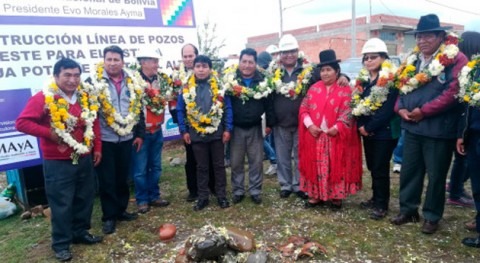 Gobierno Bolivia inicia construcción 8 pozos agua Alto