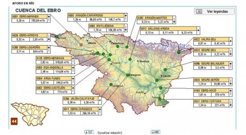 Aviso Hidrológico: incremento caudales cuenca alta Ebro y eje Ebro
