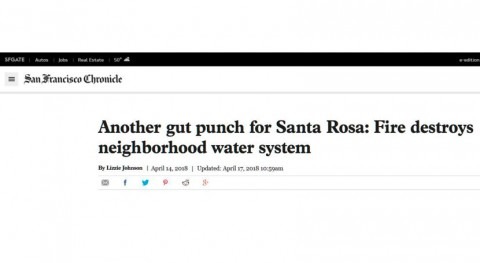 Otro gran golpe Santa Rosa: fuego destruyó red abastecimiento