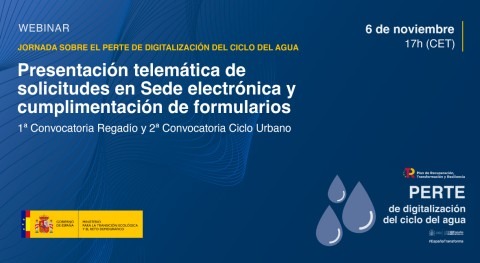 DGA MITECO organiza webinar convocatorias PERTE digitalización agua