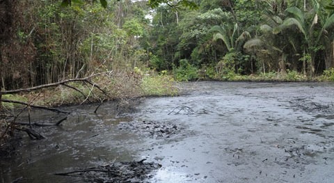 vertido petróleo afecta al río Aribi Venezuela