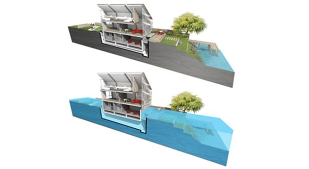 Casas anfibias que flotan ante una inundación | iAgua
