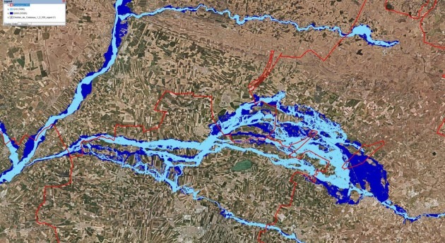 Estimación superficie agrícola inundable Catalunya