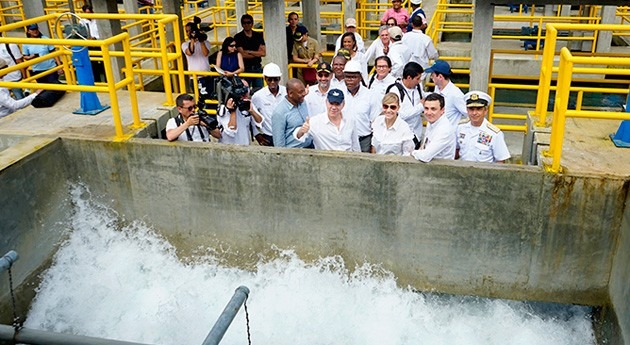 Gobierno colombiano inaugura planta tratamiento agua potable Buenaventura