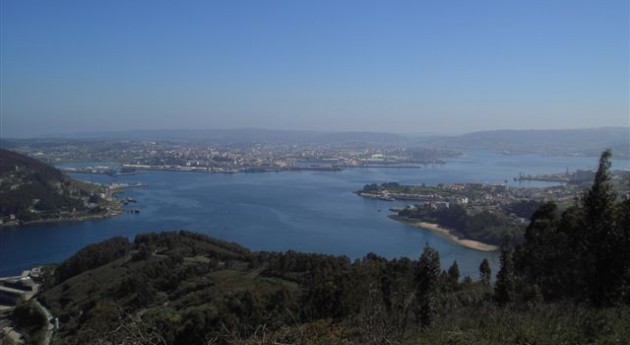 Panorámica de la ría de Ferrol, vista desde la entrada entre los castillos (wikipedia/CC)