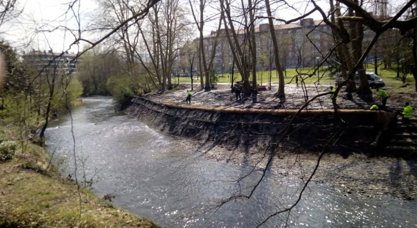 URA concluye 2ª Fase obras restauración ambiental río Oiartzun Fanderia