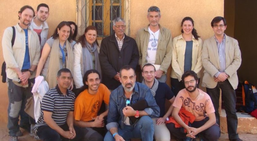 El equipo de la UJA que se desplazó hasta los campamentos saharauis.