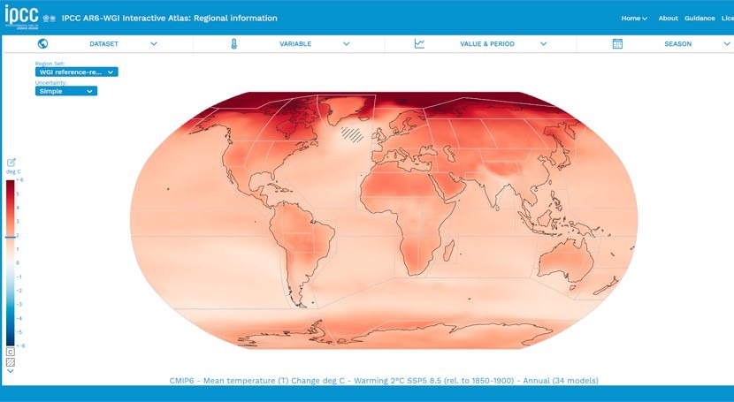 CSIC elabora atlas interactivo cambio climático IPCC
