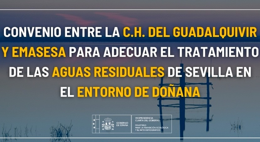 CHG y EMASESA adecuarán tratamiento aguas residuales entorno Doñana