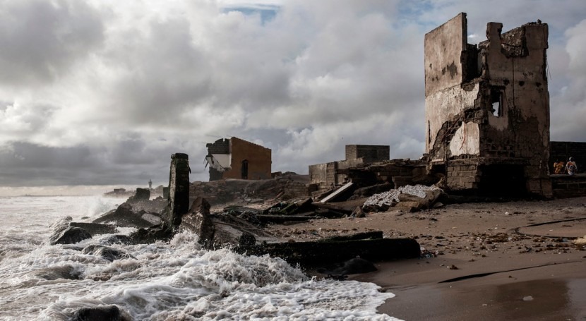 aumento nivel mar acelera erosión costa  Senegal