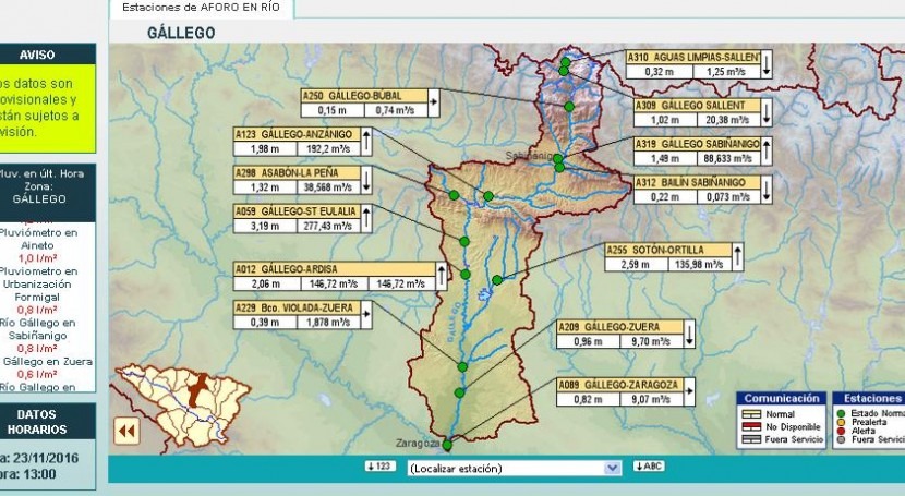 CHE actualiza previsiones incremento caudales precipitación cuenca Ebro