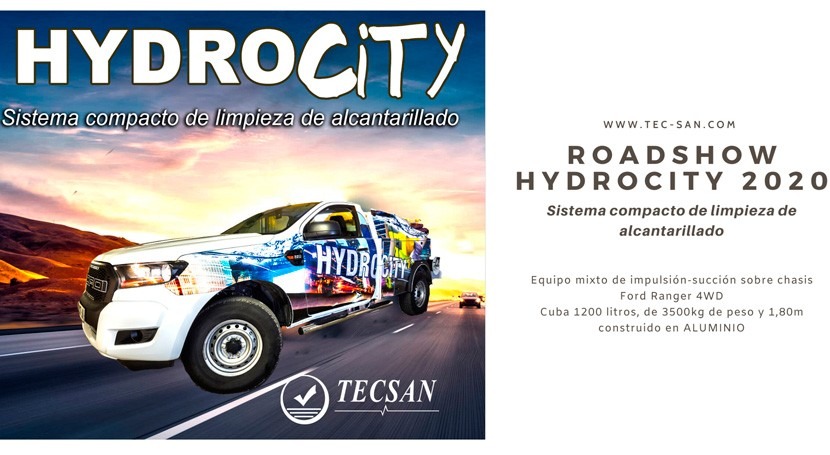 TECSAN organizará RoadShow Hydrocity, nuevos camiones limpieza alcantarillado