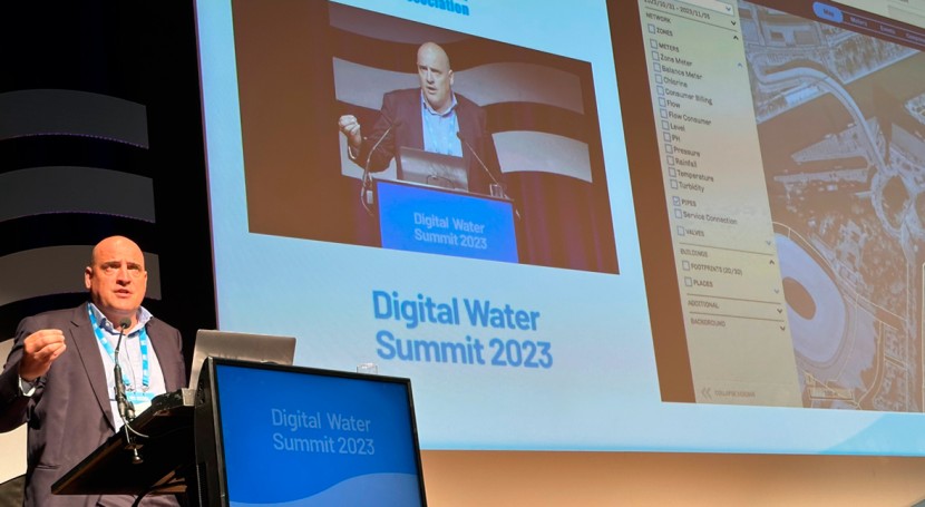Demostración vivo nuestro software plenaria Cumbre Agua Digital IWA