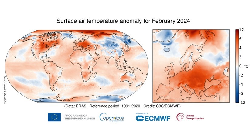 Febrero 2024 anota noveno mes consecutivo récord calor mundo