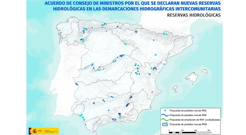 MITECO saca consulta pública propuesta declaración 67 nuevas reservas hidrológicas