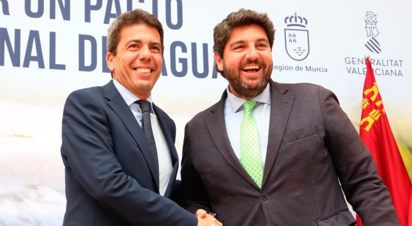 Mazón y López Miras exigen Pacto Nacional Agua equilibrio territorial España