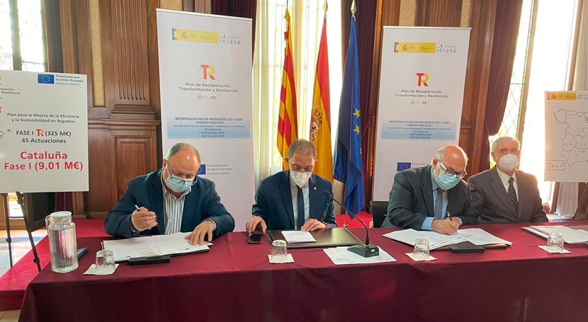 MAPA invierte 9 M€ modernización regadíos sostenibles Canal Aragón y Cataluña