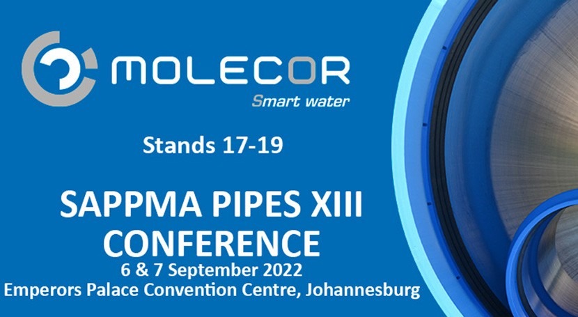 Molecor participará congreso Pipes XIII, Johannesburgo, 6 al 7 septiembre 2022