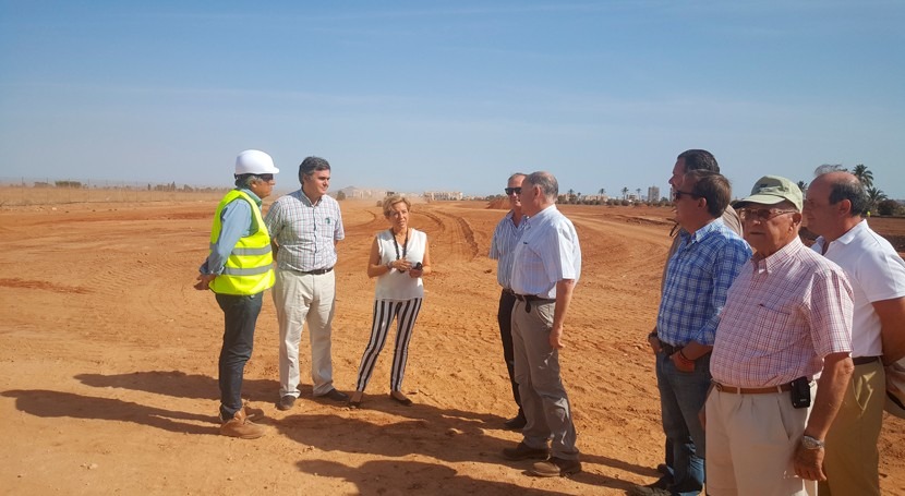 Comienza construcción dos balsas zona sur Mar Menor evitar inundaciones