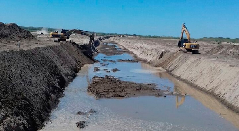 nuevo canal río Pilcomayo va cogiendo forma