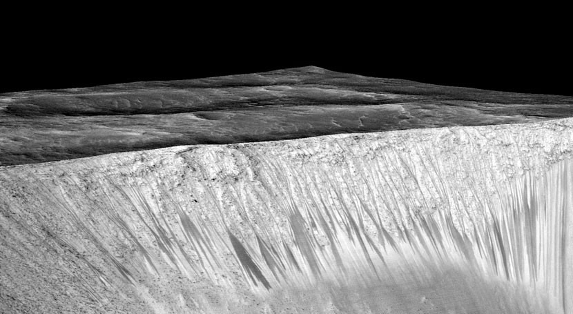 agua rayas oscuras Marte podría venir atmósfera
