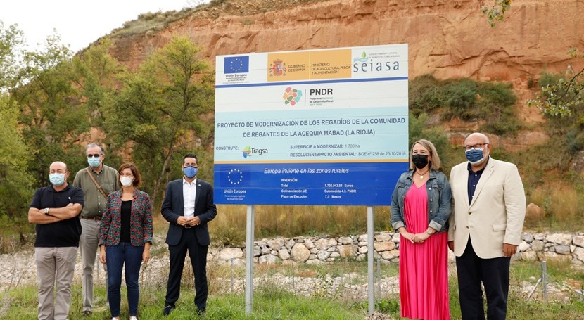 MAPA destina 5,4 millones euros modernizar 1.766 hectáreas regadíos Rioja