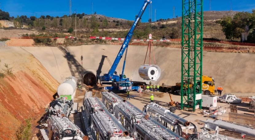 Llega Soria tuneladora "Saturia", que ejecutará túnel nueva depuradora
